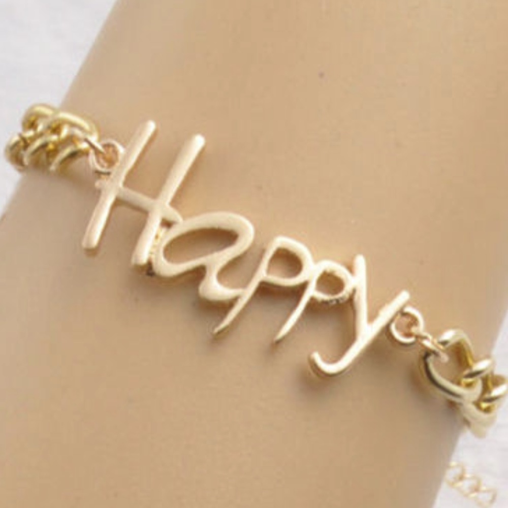 Gold Happy Bracelet