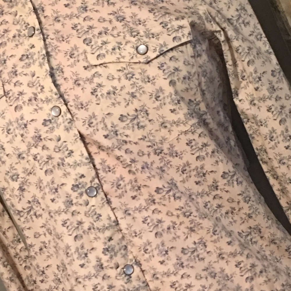 Chaps ladies Pearl snap button down western shirt