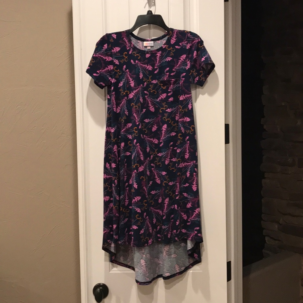 Lularoe Carly XXS navy and lavender.