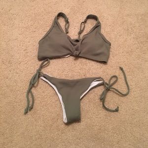 Army green bikini