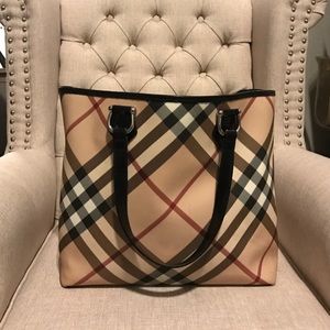 Authentic Burberry large tote with duster bag