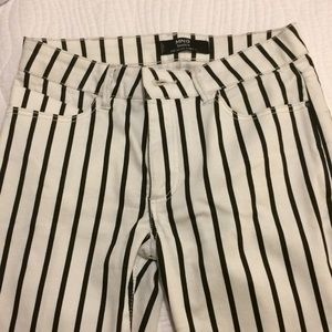 Black and White Striped Pants