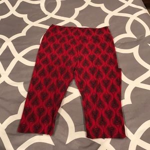 Lularoe Peacock Feather Leggings OS