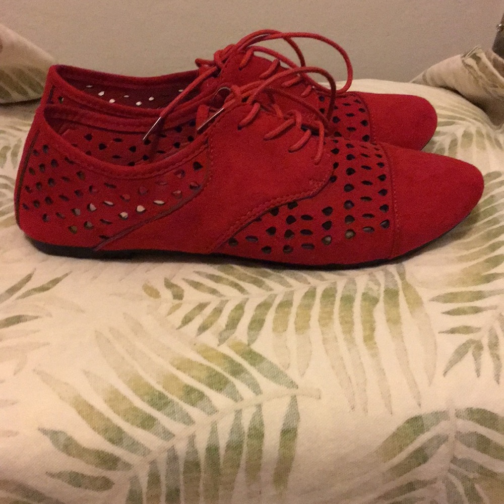 Red like new shoes