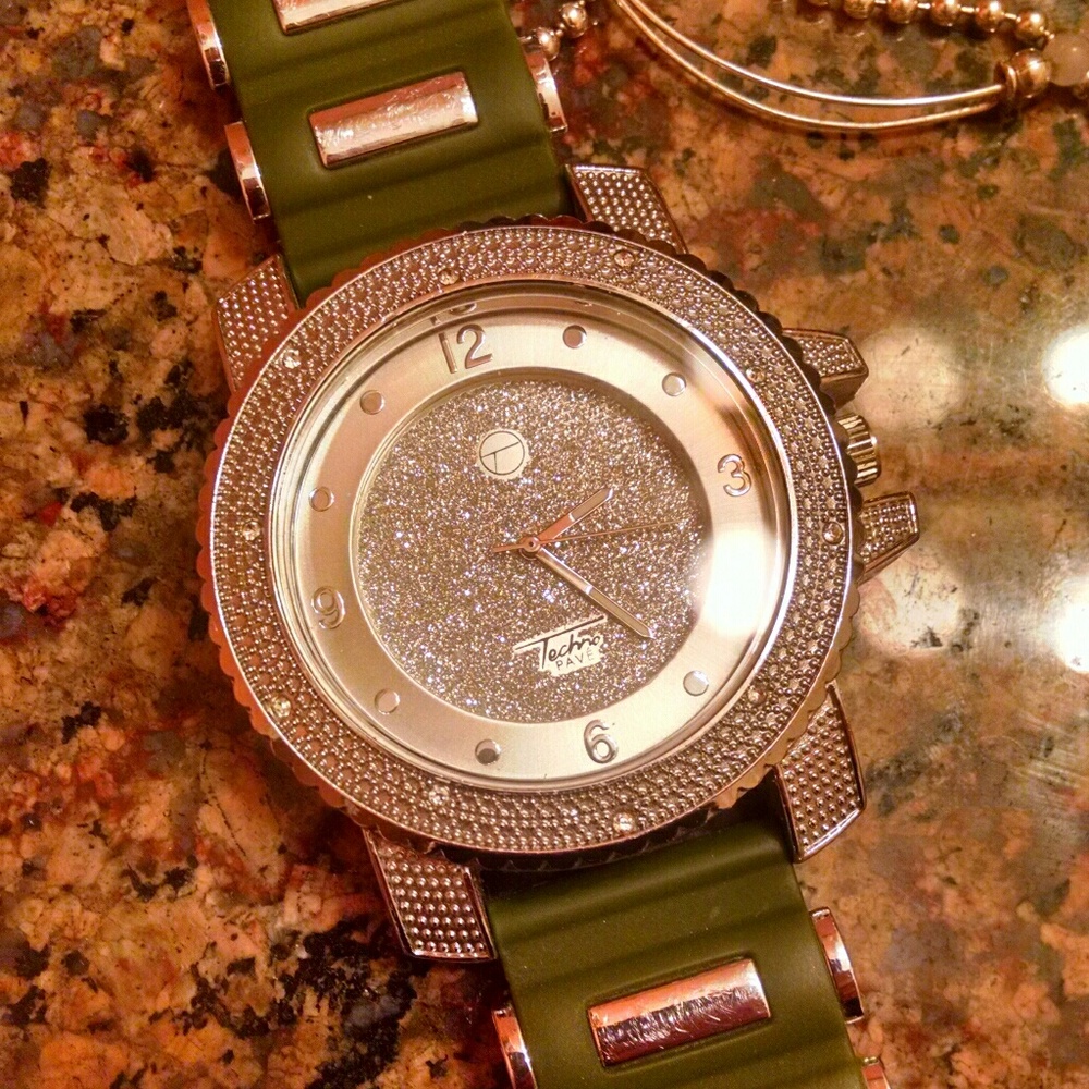 Techno Pave Watch Mens