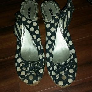 Bongo polka dot wedges