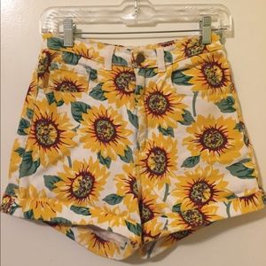 American Apparel sunflower shorts