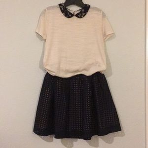 🎀Sale🎀 Lush black checkered skater skirt