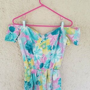 Vintage 80s Floral Jumpsuit