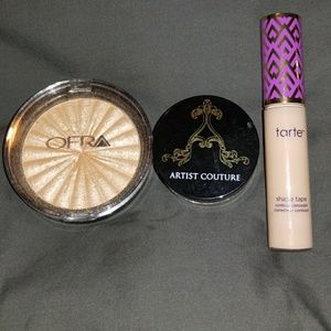 Tarte shape tape, ofra & artist couture highlight