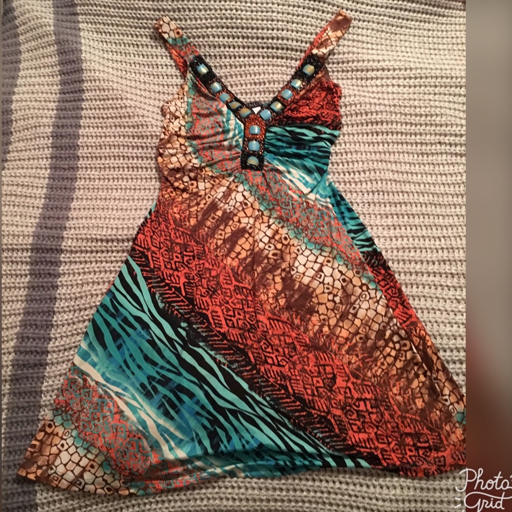 NWOT beautiful beaded top dress size XS
