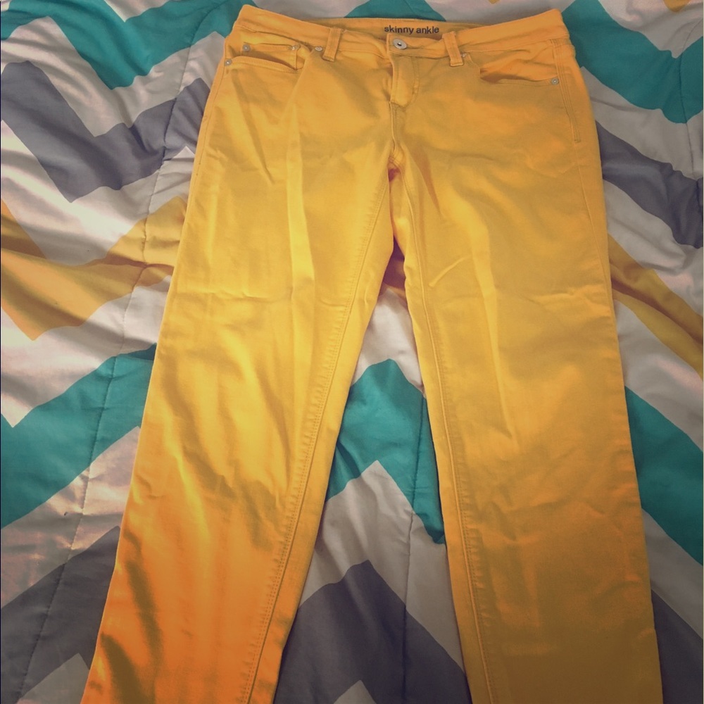 Skinny Ankle JCP Yellow Pants