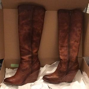 frye wedge boots
