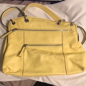 Yellow B makowsky crossbody purse