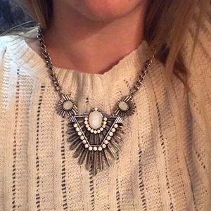 Studded boho silver necklace🌙