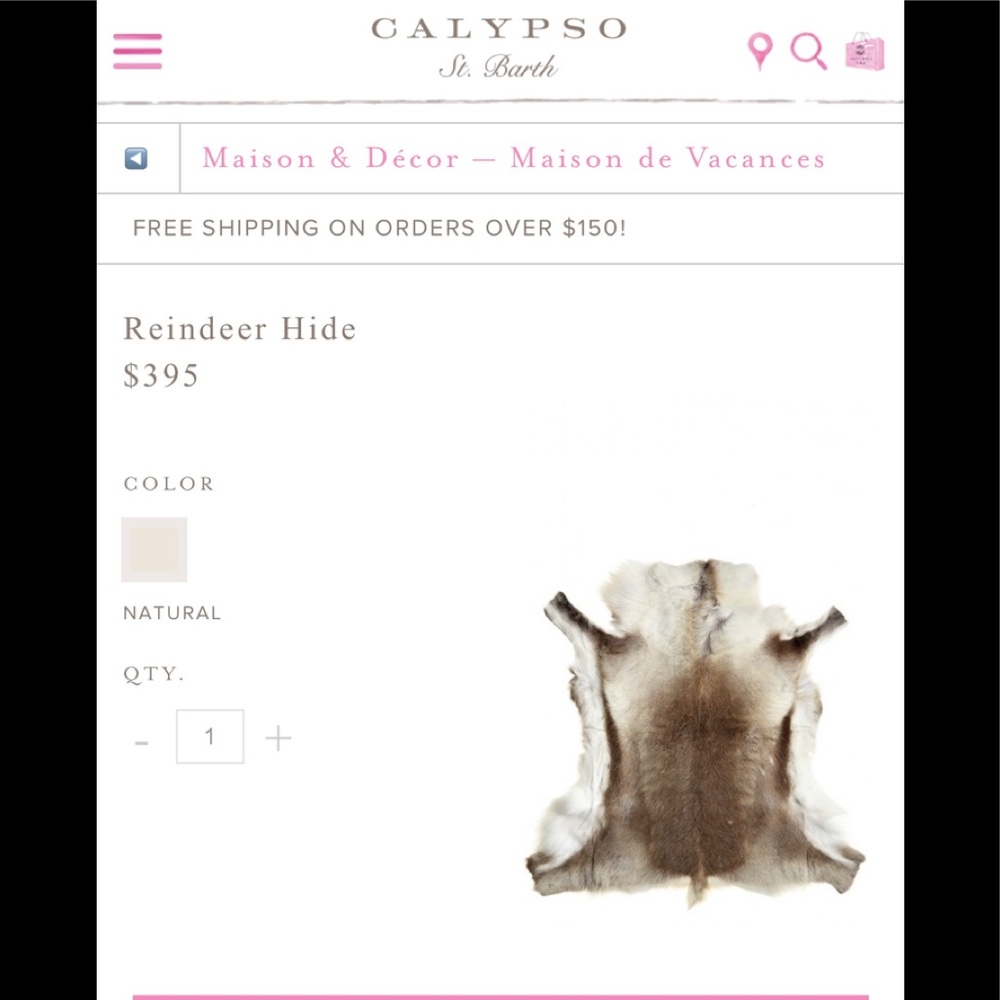 Calypso St. Barth Reindeer Hide
