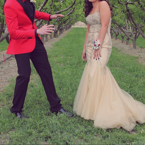 Gold Jovani Prom Dress - Picture 1 of 4