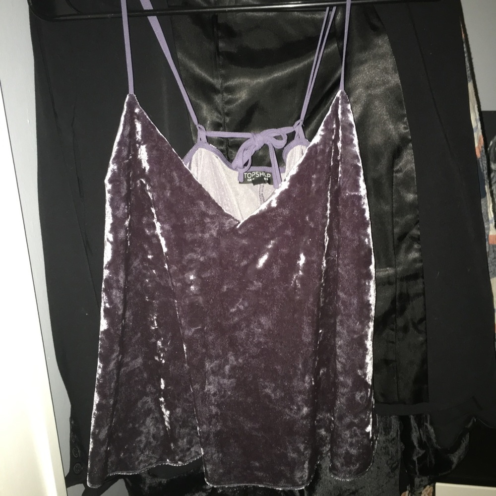 Topshop velvet tank
