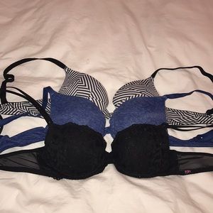 3 Victoria's Secret  PINK 32 B bras