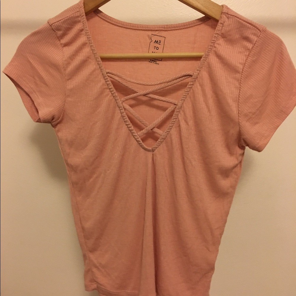 PACSUN dusty pink crop top