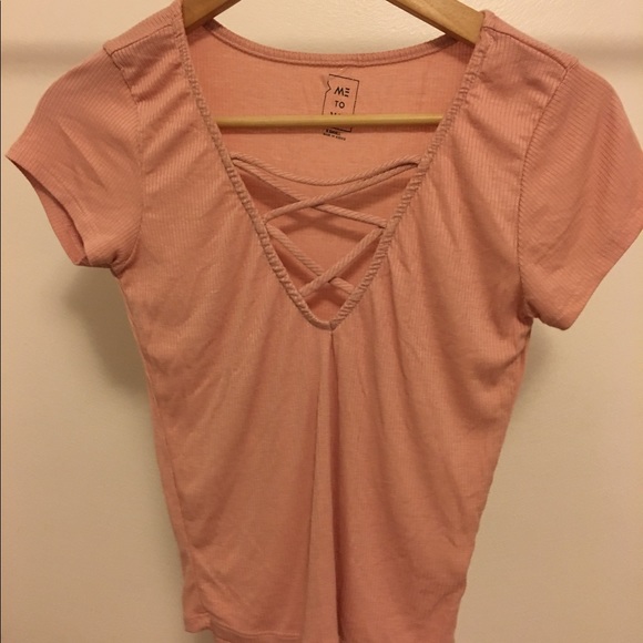 PACSUN dusty pink crop top - Picture 1 of 3