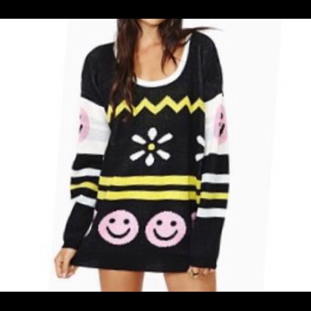 MINKPINK Oversized 'Happy Place' 90s Daisy Jumper