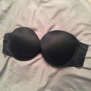 Black Victoria's Secret strapless bra
