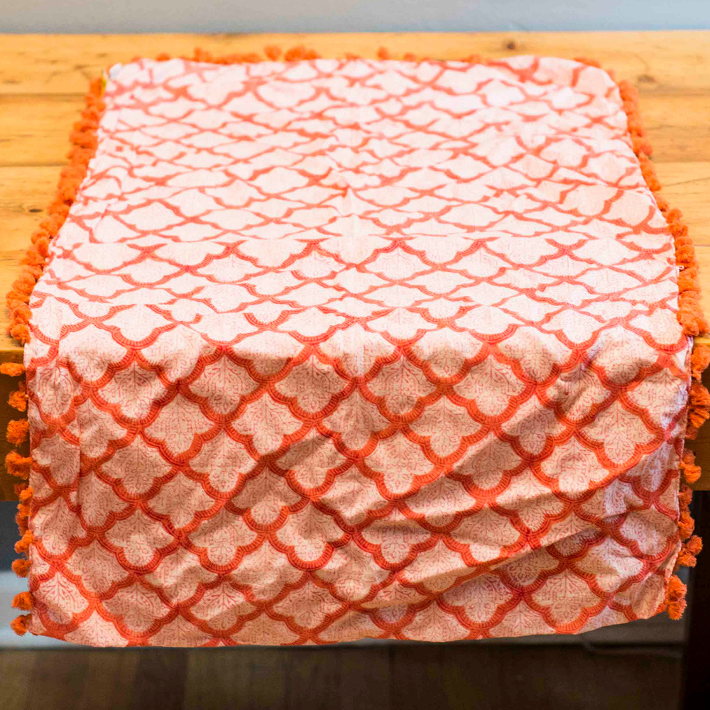 Roberta Roller Rabbit Pink Scraf with Fringe