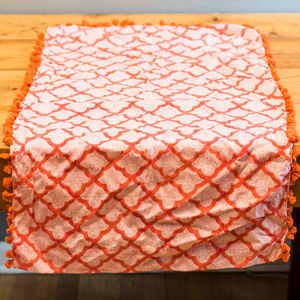 Roberta Roller Rabbit Pink Scraf with Fringe