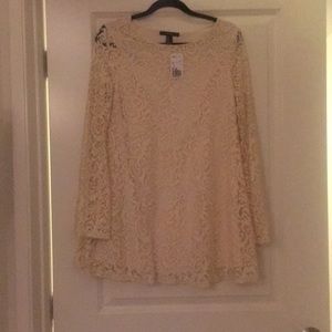 NWT Cream lace dress