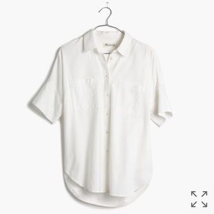 Madewell White Cotton Courier Shirt