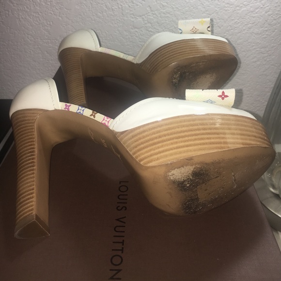 Louis Vuitton stacked heel shoes size 37.5 - Picture 5 of 7