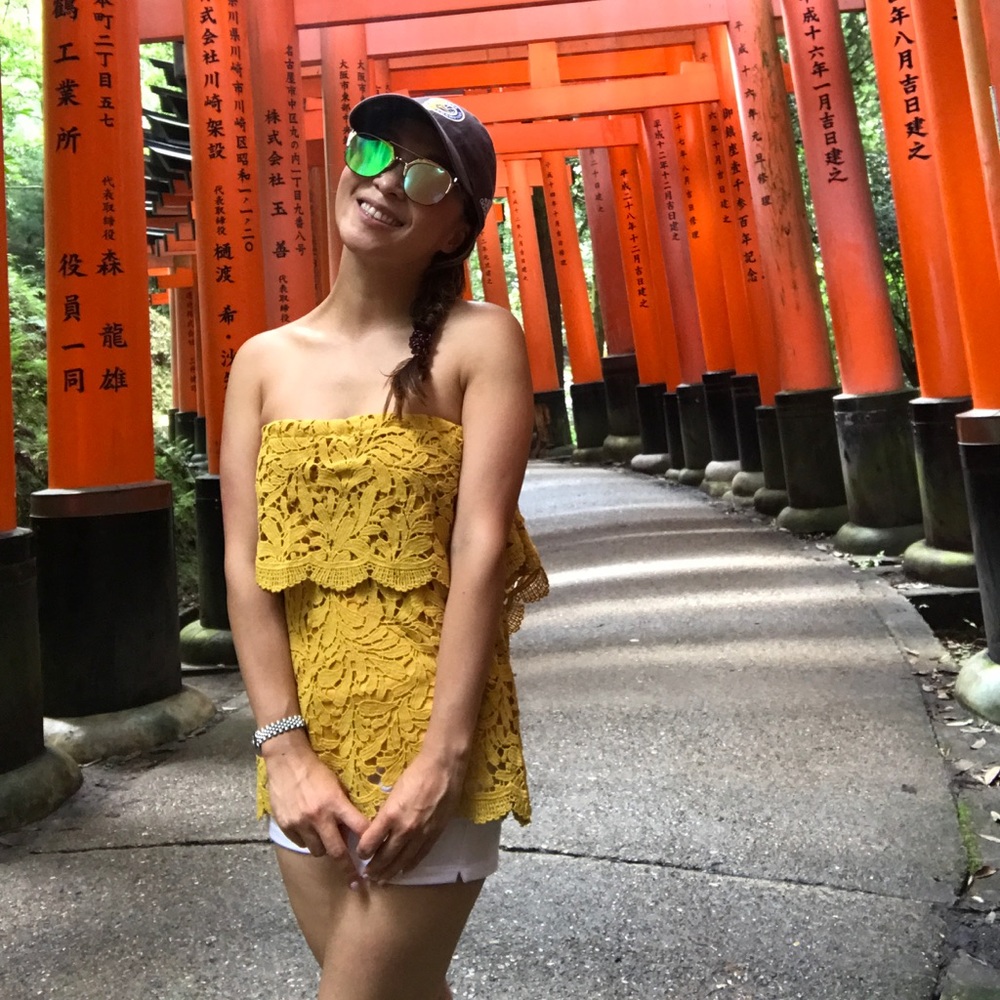 Yellow Lace Top