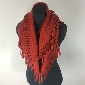 Burnt Red Fringe Scraf