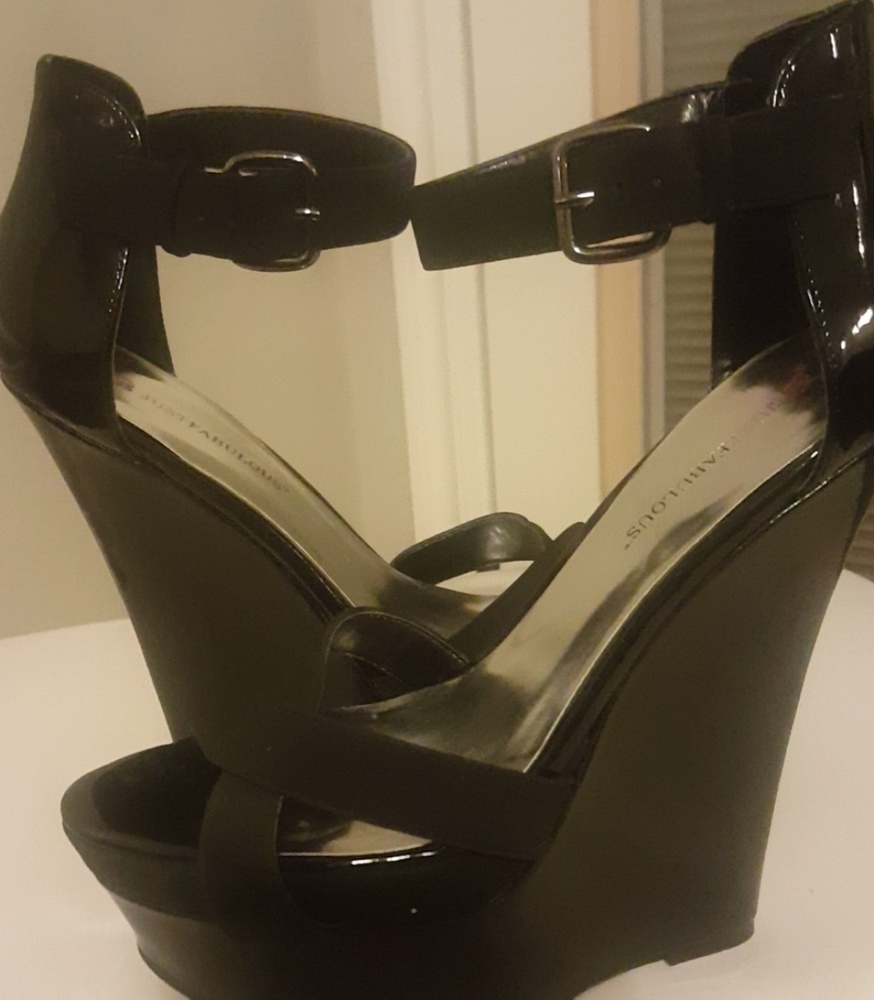 Black High Wedge
