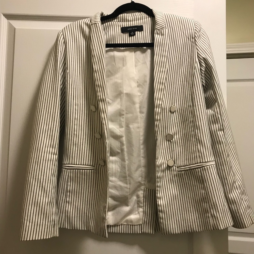 Miss love pinstripe blazer