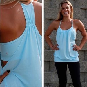 Lululemon "No Limits Tank" in Light Blue, size 4