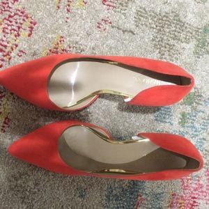 Coral orange Merona heels