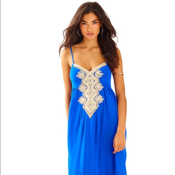 SOLD OUT Lilly Pulitzer Kelsea Silk Maxi Dress 00 - Picture 1 of 1