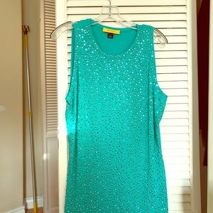 Beaded St. John shirt - never worn. Light green.