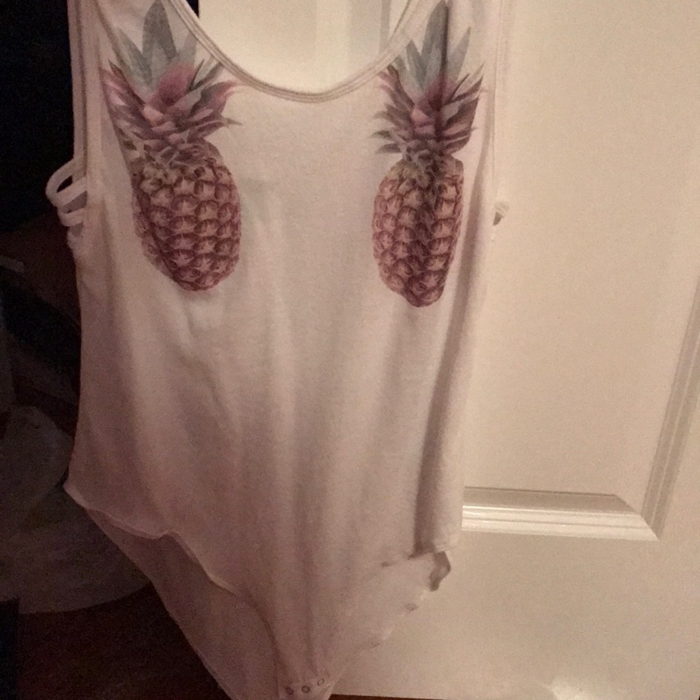 Body suit with pineapples