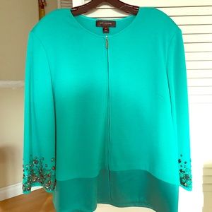 Gorgeous color St. John sweater jacket.