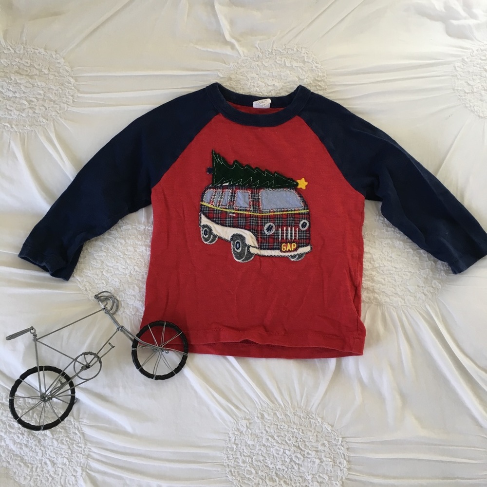 Gap Toddler Holiday Raglan T-Shirt (18-24 Mos)