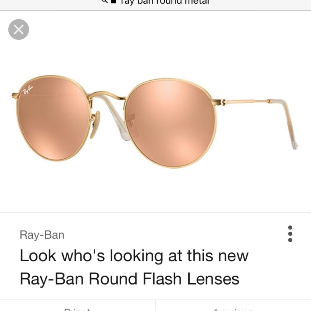 Rayban round metal flash sunglasses!!