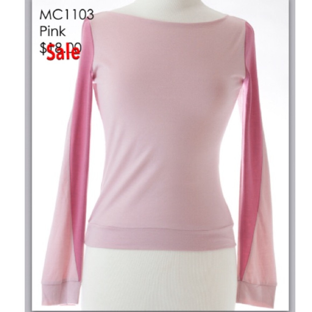 Long sleeve color block shirt