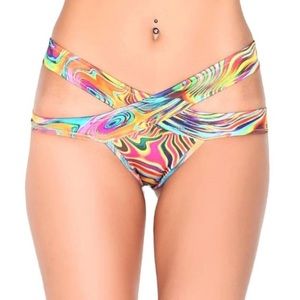 iHeartRaves Trippy Tie-Dye Scrunch Bottoms