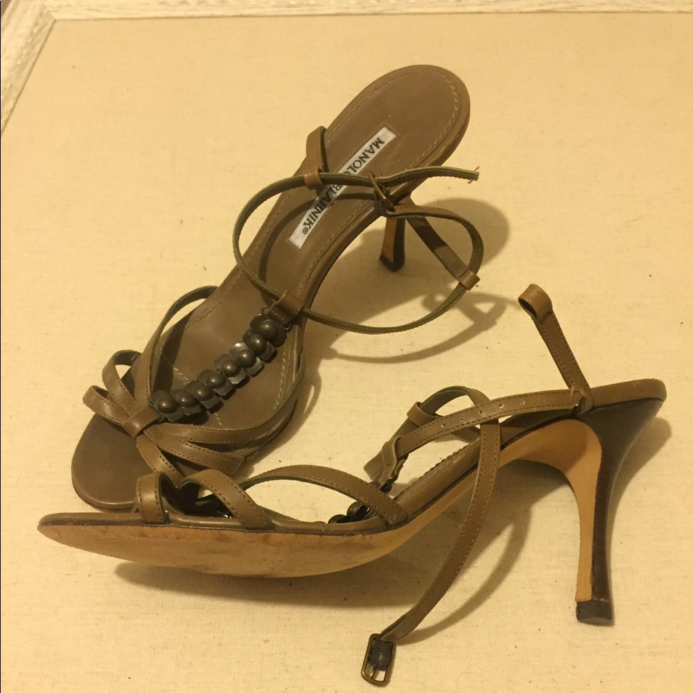 ✨MANOLO BLAHNIK Strappy Shoes S 38. Like New!!!