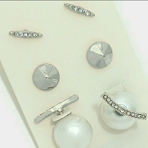 Double Sided Pearl Crystal Earings