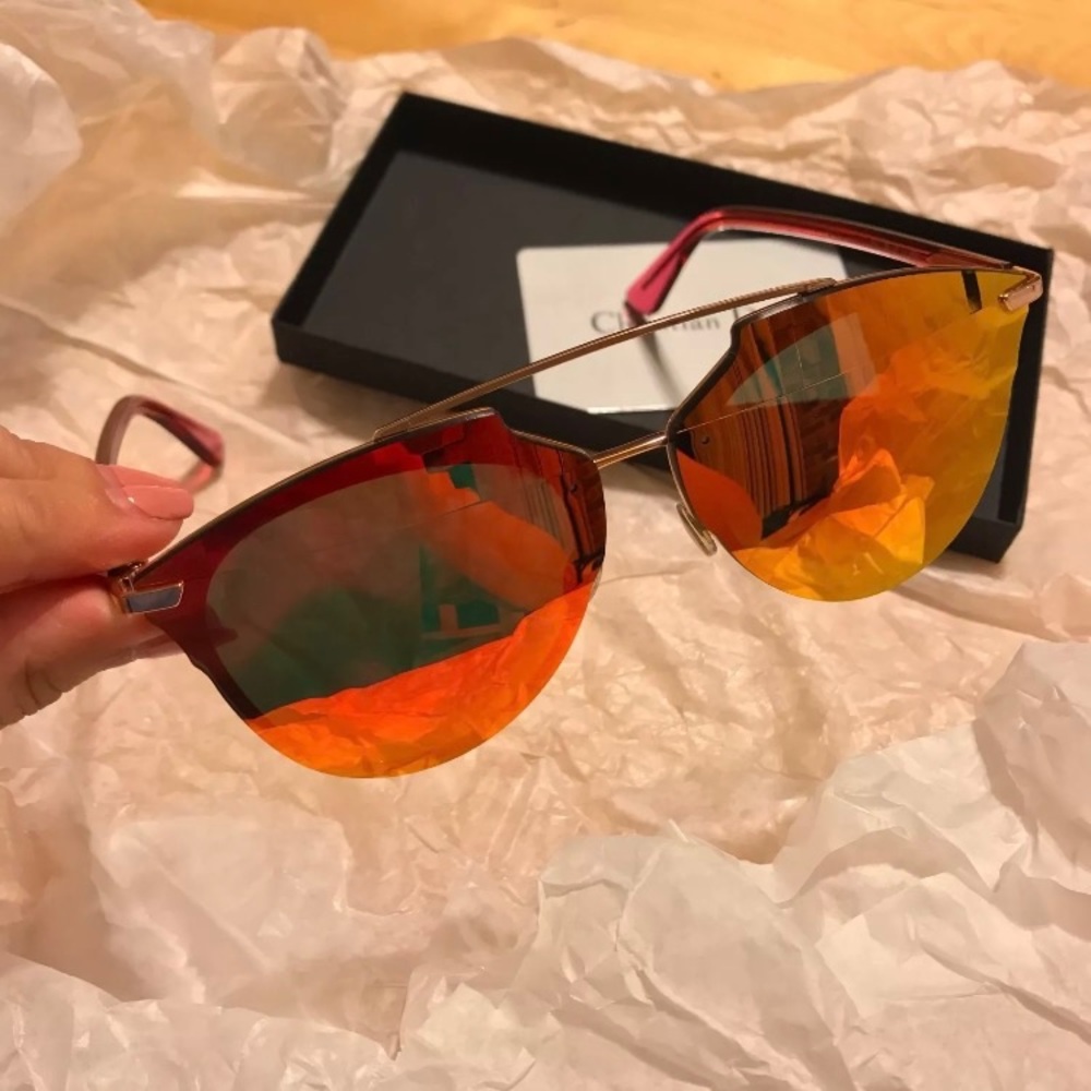 *SOLD:(* Dior Prism Mirrored Sunglasses Hot Pink