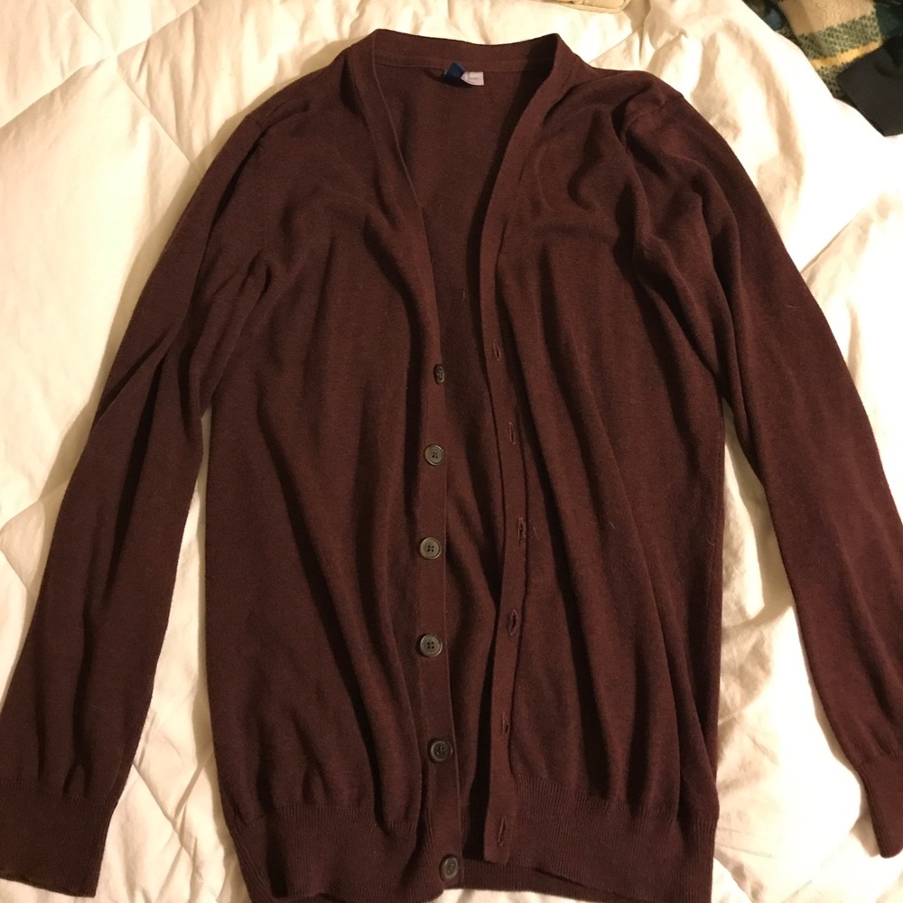 Maroon cardigan